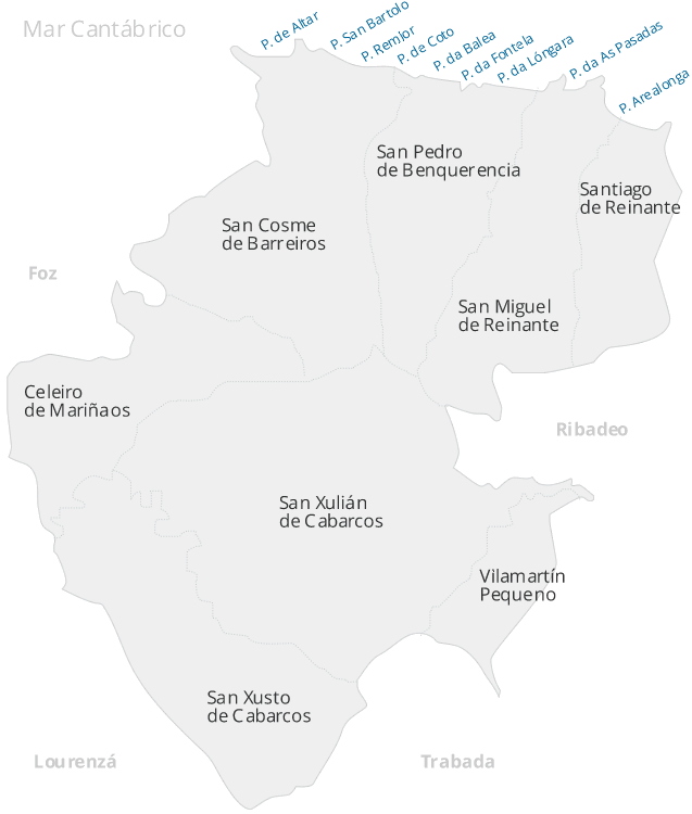 Mapa del Ayuntamiento de de Barreiros